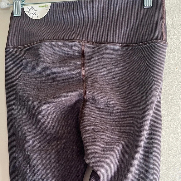Brown Stretchy Leggings with Wide Waistband - Picture 3 of 8